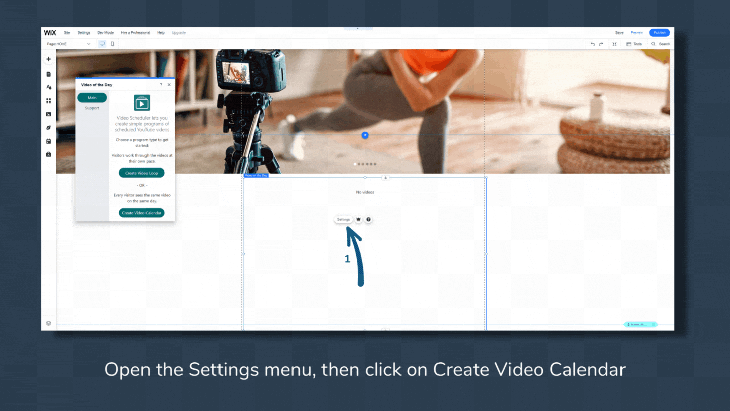 Animation of steps to make a schedule