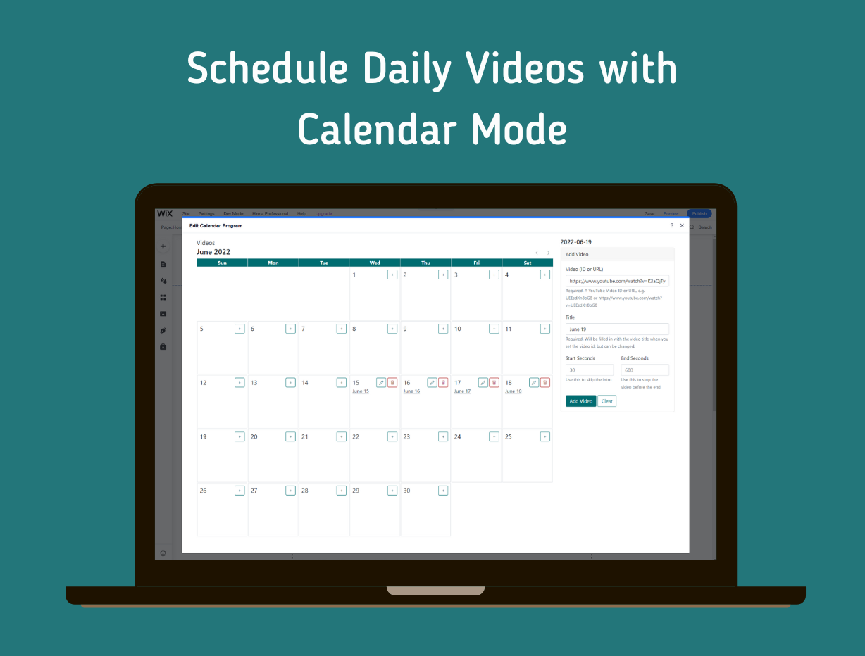 Video Scheduler  Better than a playlist for workouts and more